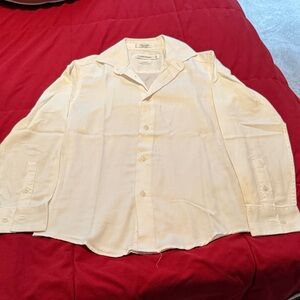 Calvin Klein Boys White Button-Down Long Sleeve Shirt Size 10